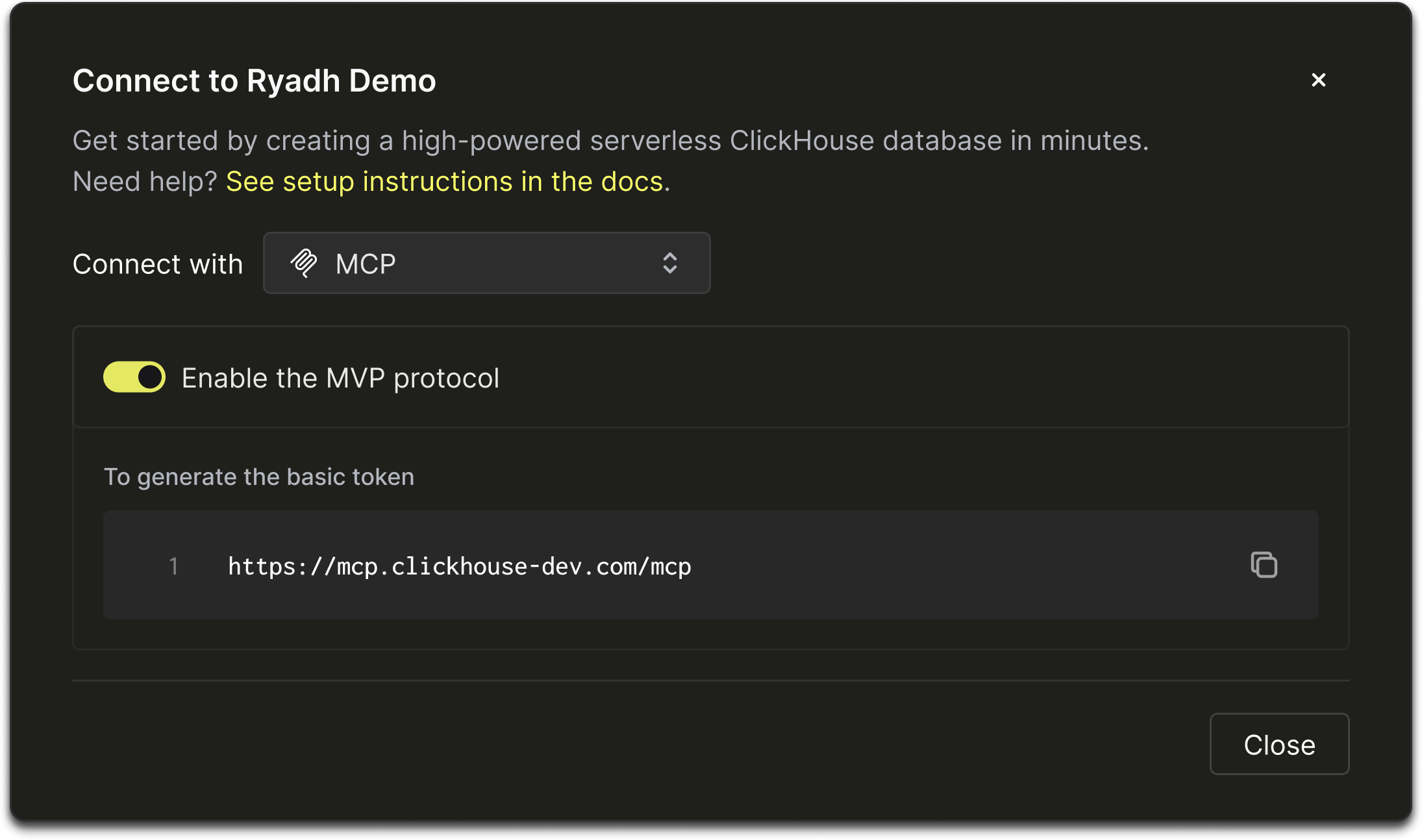 Включение сервера MCP